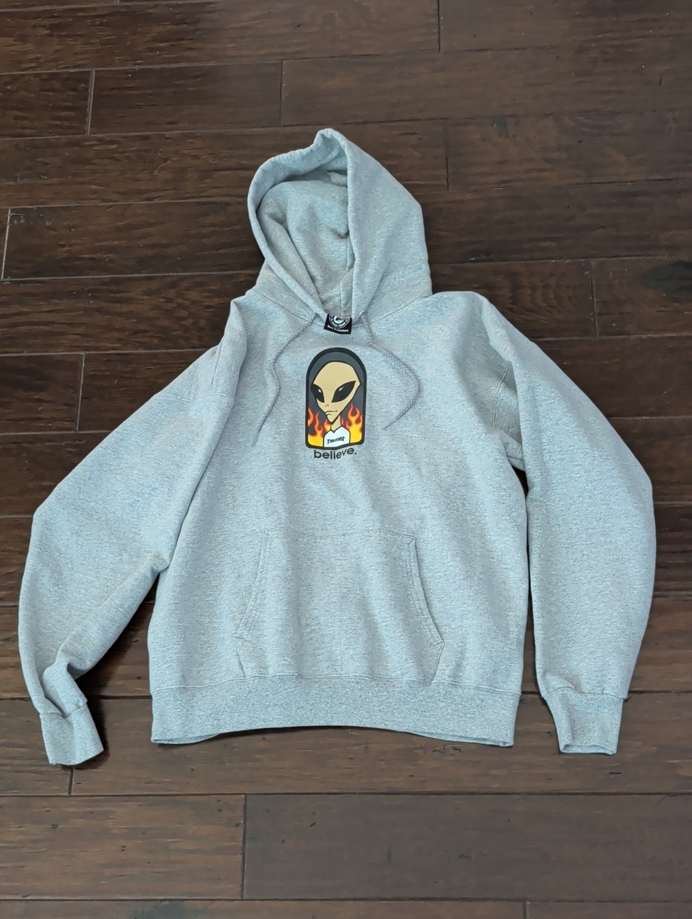 RARE Thrasher x Alien Workshop Believe Hoodie Size Medium Skate Wear